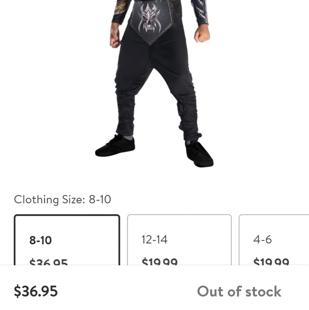 NWT Dragon Ninja Child's Halloween Costume